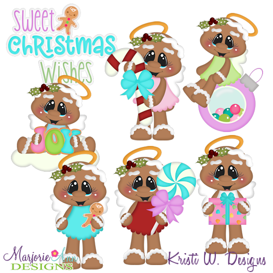 Sugar Angels Gingers 2 SVG Cutting Files + Clipart - Click Image to Close